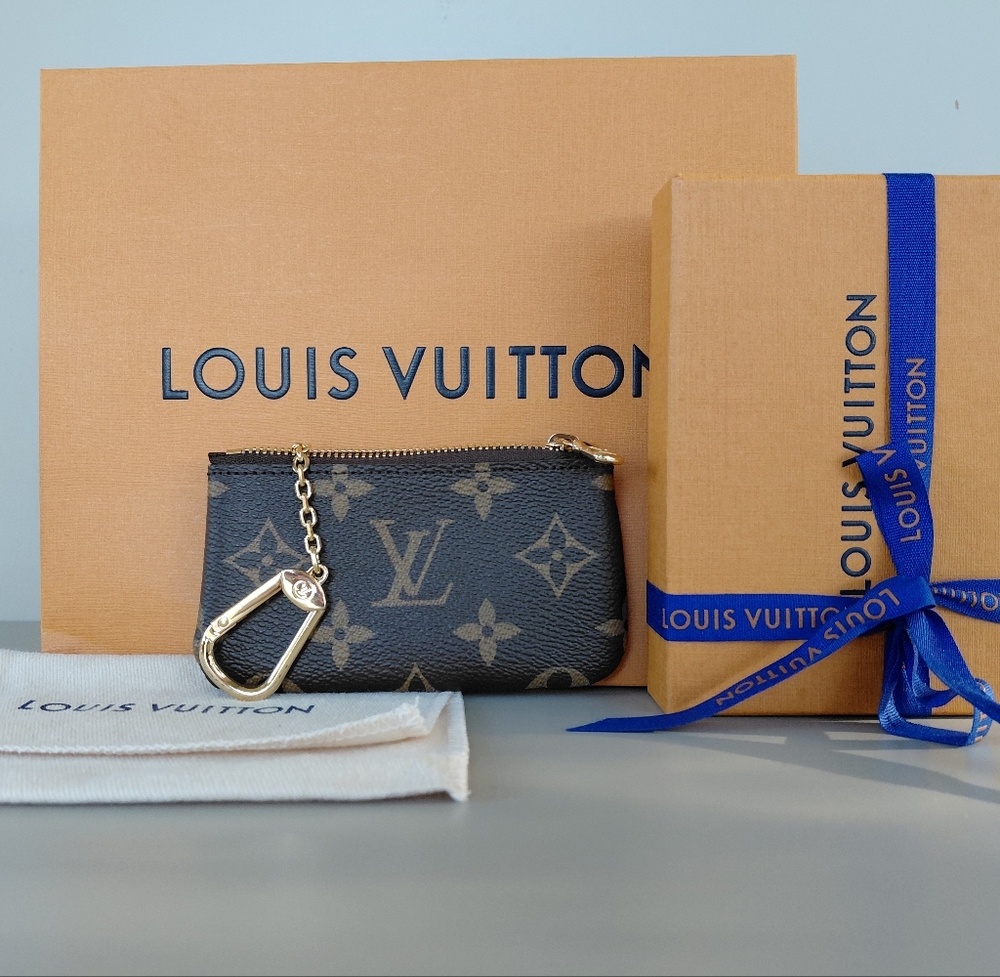 Louis Vuitton Brown Monogram Key Pouch Wallet